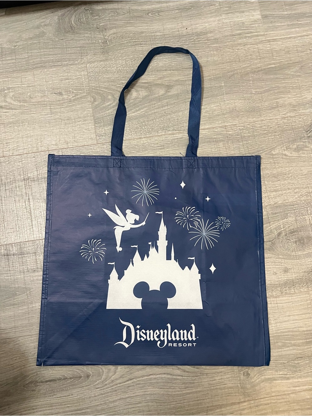 NWT Navy Reusable Tote Bag - Castle & Tinker Bell Design